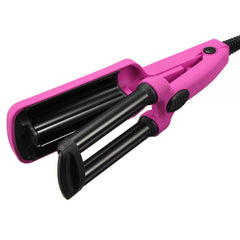 200V Professional 3 Barrel Curling Iron - Wavy Hair Styling Curler for Salon Use