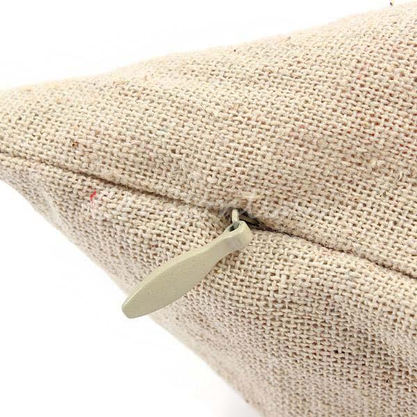 Creative Signature Cotton Linen Pillow Cover for Bed, Sofa, or Car