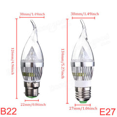 Dimmable 4.5W LED Candle Light Bulb, 220V, Silver Cover