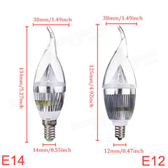 Dimmable 4.5W LED Candle Light Bulb, 220V, Silver Cover
