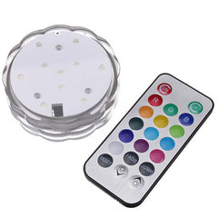 10 LED Waterproof Submersible Party Lights with Remote Control - Colorful and Bright