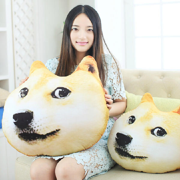 3D Printed Samoyed Husky Doge Throw Pillow - Alaska Dog Cushion