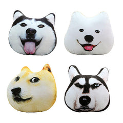 3D Printed Samoyed Husky Doge Throw Pillow - Alaska Dog Cushion