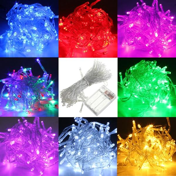 10M Battery Powered 100 LED Starry Fairy String Lights for Wedding, Xmas, Party Decor