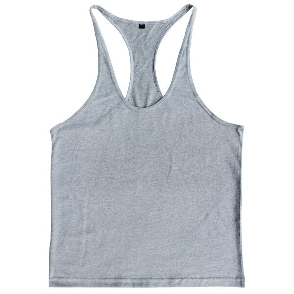 Men's Summer Cotton Gym Tank Top - Sleeveless Workout Bodybuilding T-Shirt