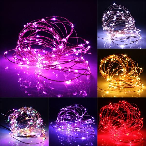 10M 100 LED Warm White String Fairy Lights, DC12V Waterproof Copper Wire for Christmas