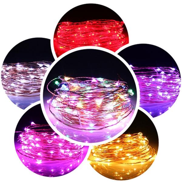 10M 100 LED Warm White String Fairy Lights, DC12V Waterproof Copper Wire for Christmas