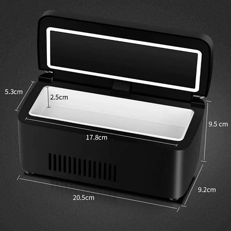 Portable Insulin Cooler Box | Travel Medicine Refrigerator | LCD Display for Diabetes & Serums