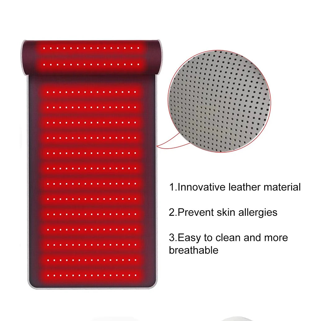Infrared Light LED Healthcare Belt | 3D Neck Support & Red Light Heating Massage Pad for Full Body Relief