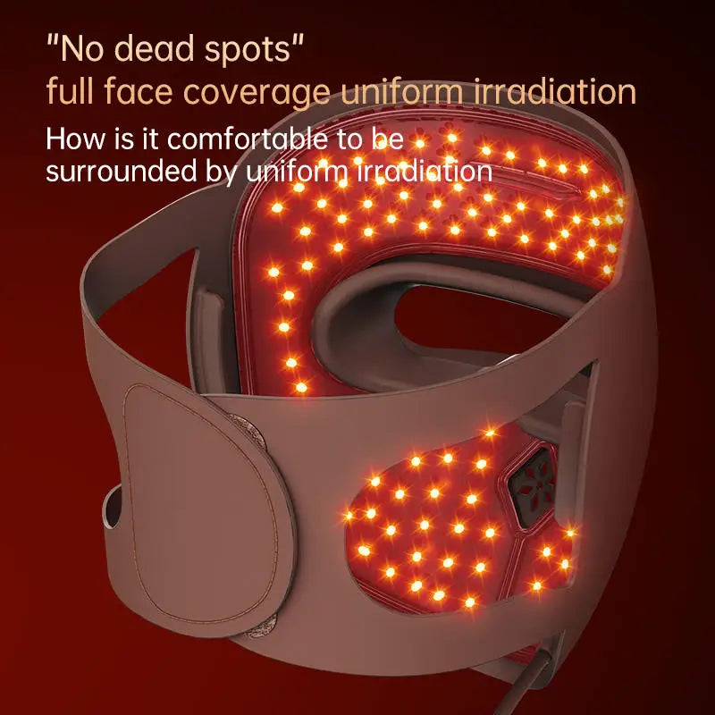 320 LED 4-Color Red Light Therapy Mask - 3D Silicone Face & Neck Skin Rejuvenation Set