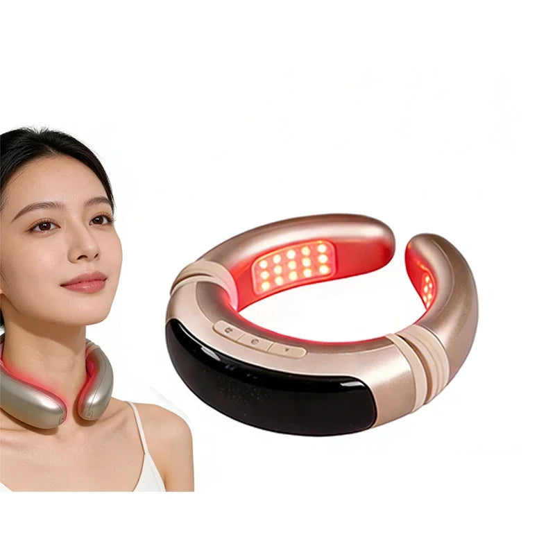 Medical Grade Neck Wearable Laser Therapy Device | 650nm LLLT with 72 Diodes for Blood Pressure & Lipid Management