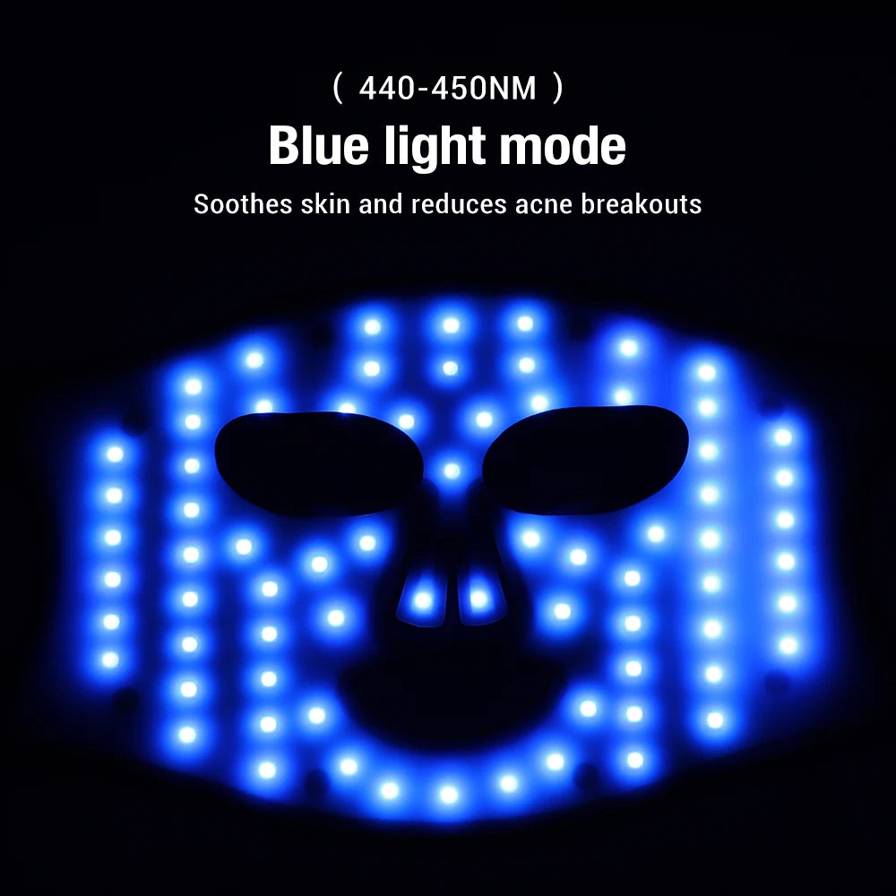 LED Facial Mask Eye Mask Photorejuvenation Beauty Device White Yellow Blue Red Light Therapy Home Rejuvenation Skin Care Machine