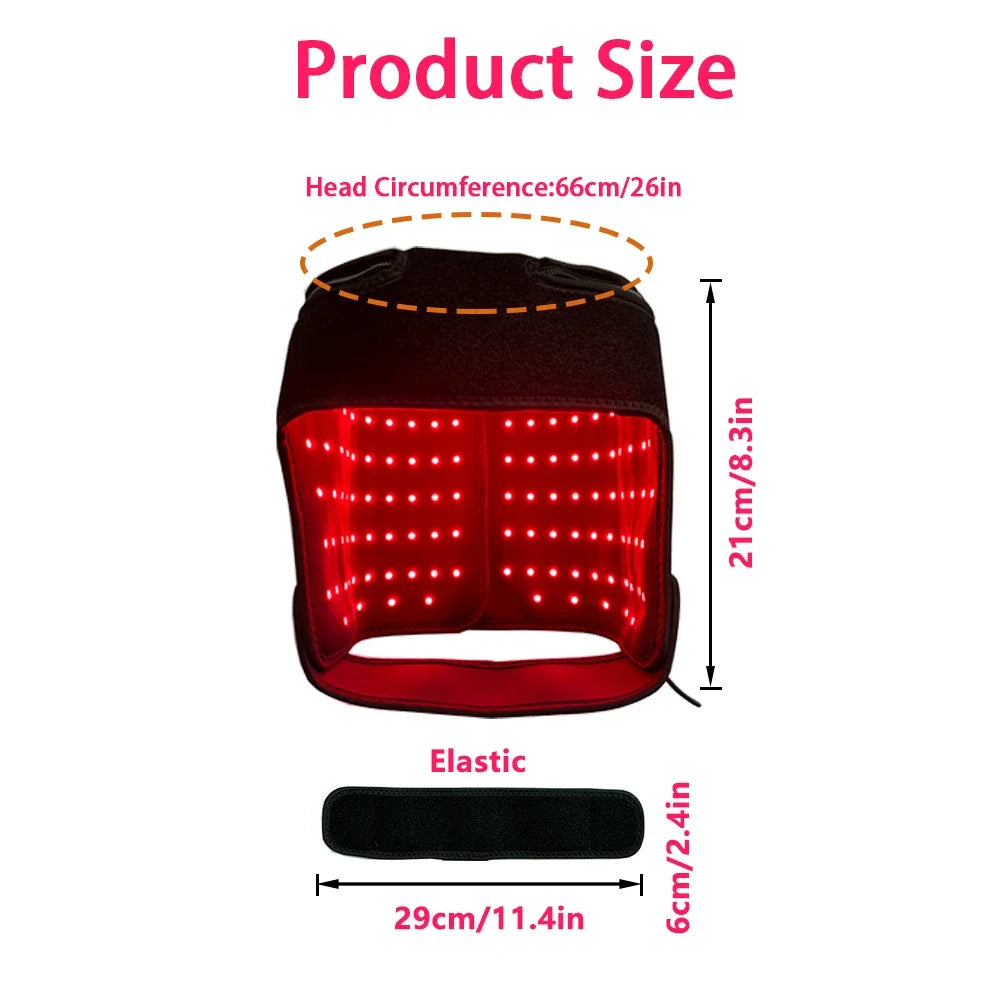 Red Light Therapy Cap | 180 LED Infrared & Red Light Device for Scalp Wellness