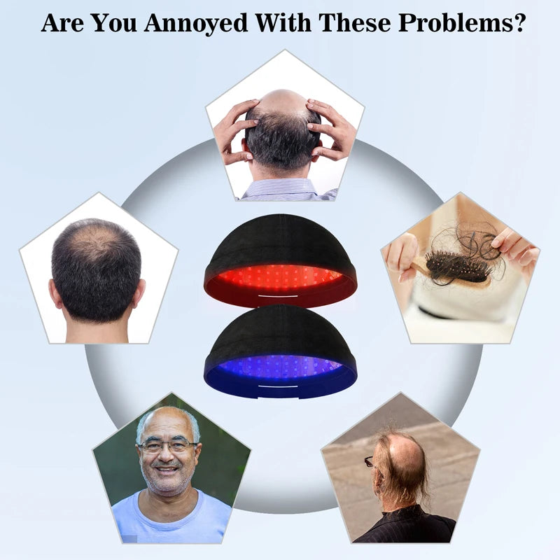 236 Diodes LED Hair Growth Cap | Red & Blue Light for Scalp & Hair Appearance