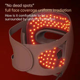 320 LED Red Light Therapy Mask - 3D Silicone Face & Neck Device for Anti-Aging & Acne Care
