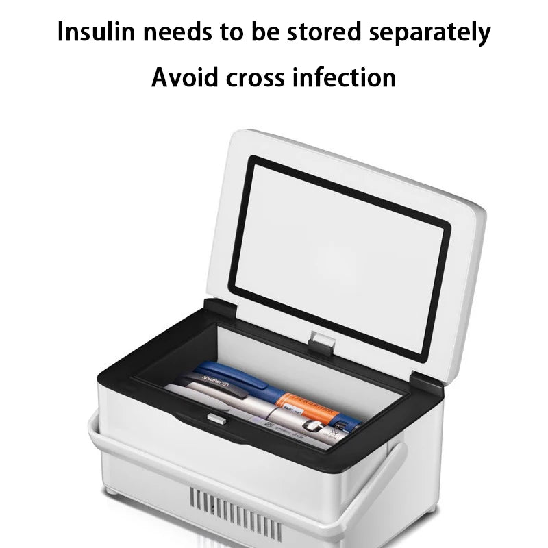 Portable Insulin Refrigerator | 15600mAh USB Travel Cooler | 0-18℃ Digital Temp Control for Medications