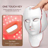 Wireless 7-Color LED Photon Therapy Face & Neck Mask - Rechargeable Facial Lifting & Skin Care Tool for Anti-Aging & Acne