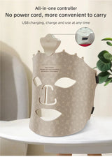 4 Colors Silicone LED Face Mask LED Red Light Photon Infrared Therapy Flexible Facial Mask Repair Skin Brighten Skin Tone