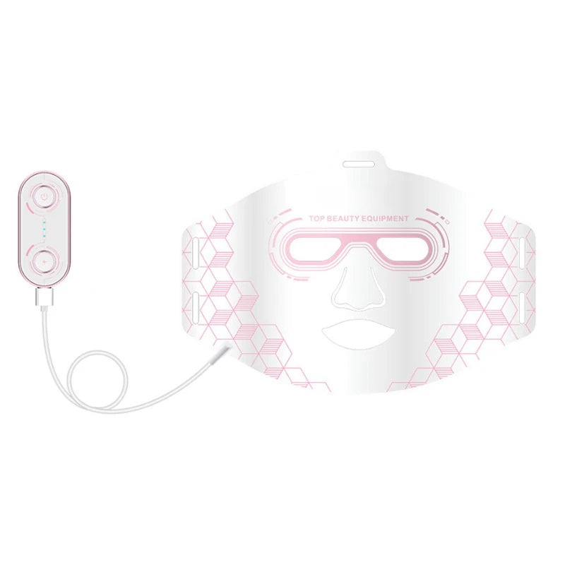 3 Colors LED Light Therapy Face Mask, 288 Beams 850nm Near-Infrared Photon Mask for Anti-Aging & Skin Rejuvenation