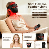 8-Color LED & Near Infrared Light Therapy Face & Neck Mask - Silicone Anti-Aging, Acne & Wrinkle Reduction Device
