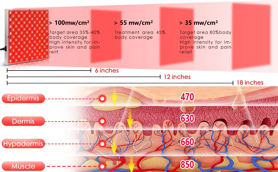 225 LEDs Red Light Therapy Panel, 660nm 850nm Infrared Lamp for Face Anti-Aging & Full Body Muscle Pain Relief (12.2")