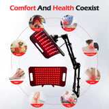 104 LEDs Red Light Therapy Lamp with Floor & Desktop Stands, 660nm 850nm Infrared Device for Face & Full Body Relief