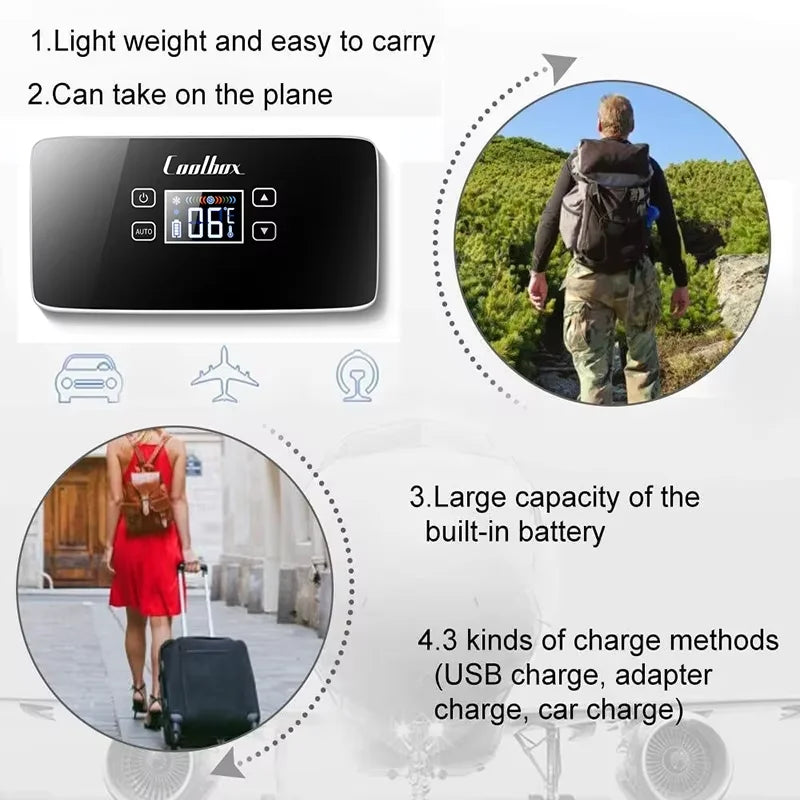 Portable Insulin Mini Fridge | Car USB Medicine Cooler | Private Pill Dispenser for Family Travel