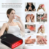 2PCS Red Light Therapy Gloves, 660nm 850nm Infrared Hand Massager with Pulse Mode for Arthritis & Palm Pain Relief