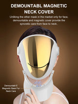 Professional 807 LED Face & Neck Light Therapy Mask - Infrared & 3-Color Therapy for Anti-Aging & Acne