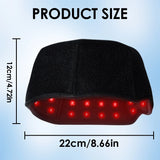 Red Light Therapy Hair Growth Cap, 660nm 850nm Infrared LED Hat with 10Hz 40Hz Pulse Modes for Hair Loss Treatment