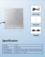 225 LEDs Red Light Therapy Panel, 660nm 850nm Infrared Light Therapy Device for Facial Anti-Aging & Body Pain Relief