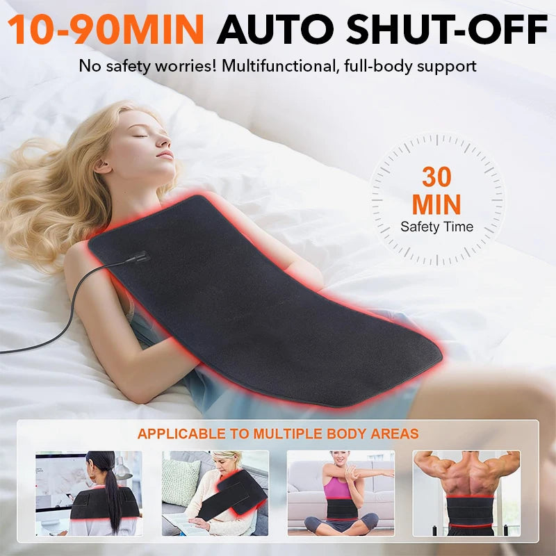 360 LED Red Light Therapy Mat, 660nm 850nm Infrared Body Blanket with 10Hz/40Hz Pulse for Full Body Pain Relief