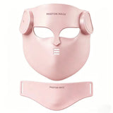 8-Color LED & Near Infrared Light Therapy Face & Neck Mask - Silicone Anti-Aging, Acne & Wrinkle Reduction Device