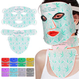 8-Color LED Face & Neck Light Therapy Mask - 480 Beams Red Light Therapy for Anti-Aging & Acne