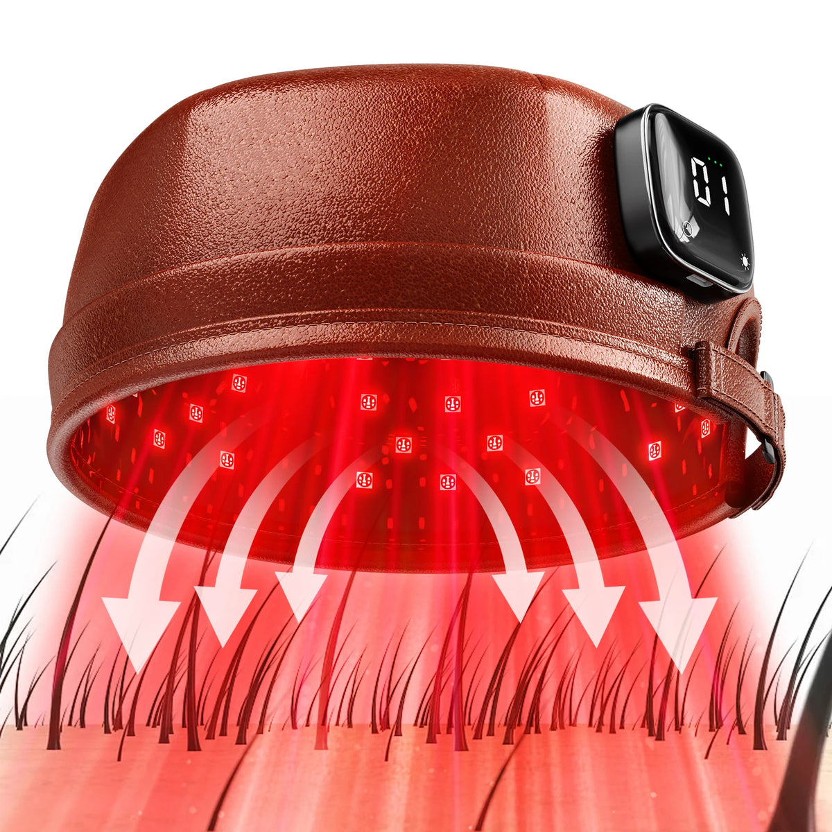 Wireless Red Light Therapy Cap for Hair Regrowth, 120 LEDs 660nm 850nm Infrared Hat for Anti-Hair Loss & Thicker Hair