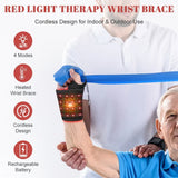 Wireless Red Light Therapy Wrist Strap, 660nm 850nm Infrared Wrap for Pain Relief, Tenosynovitis & Ankle Care (48 LEDs)