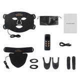 4-Color LED & Near Infrared Silicone Face & Neck Mask - Anti-Aging, Rejuvenation & Skin Repair for Home SPA