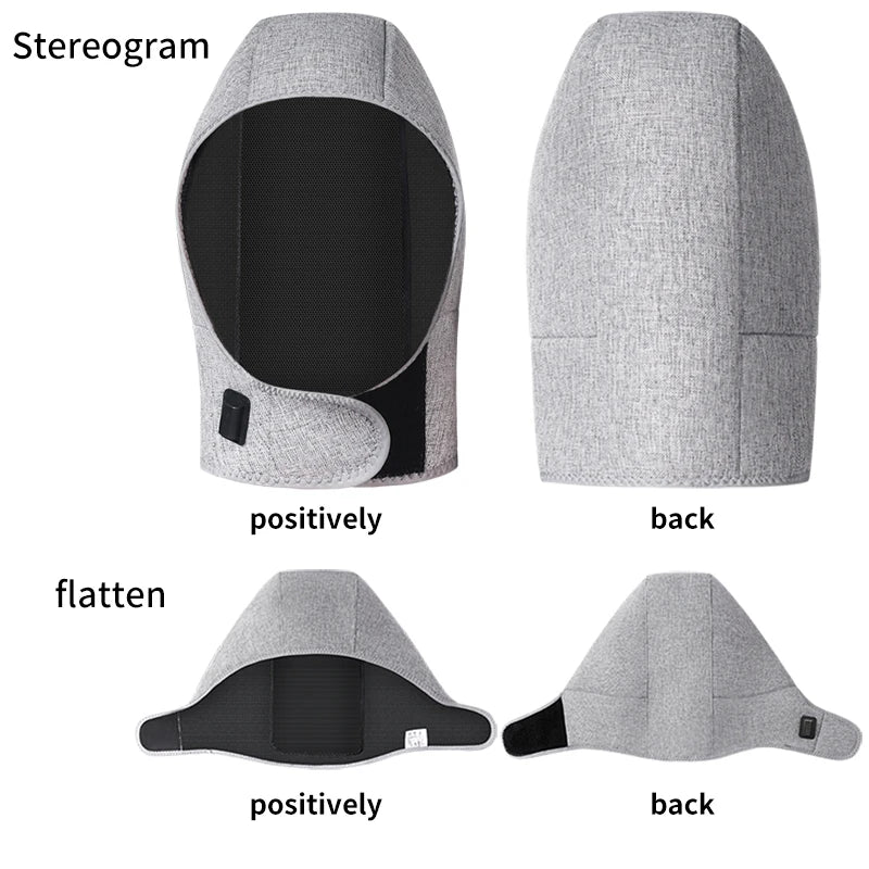 Red Light Therapy Heating Hat for Head & Neck, 65°C Infrared Heated Wrap for Migraine, Stress & Cervical Pain Relief