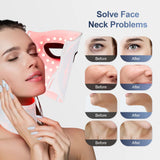7-Color Silicone LED Face & Neck Therapy Mask - Professional Red Light Therapy for Skin Rejuvenation