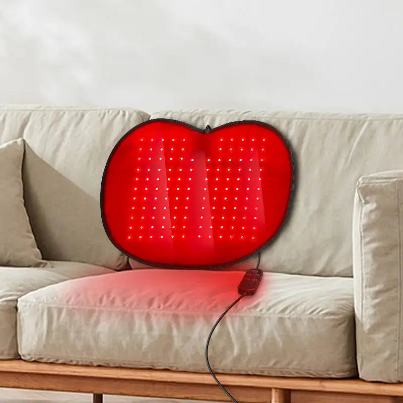 3-in-1 Red Light Therapy Pad, 128 LEDs Infrared Heat Cushion for Foot Waist & Hip Pain Relief, Cordless & Rechargeable