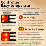Red Light Therapy Elbow Heating Pad with Vibration Massage, Infrared Wrap for Tennis Elbow, Arthritis & Muscle Pain Relief