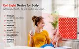 225 LEDs Red Light Therapy Panel, 660nm 850nm Infrared Lamp for Face Anti-Aging & Full Body Muscle Pain Relief (12.2")
