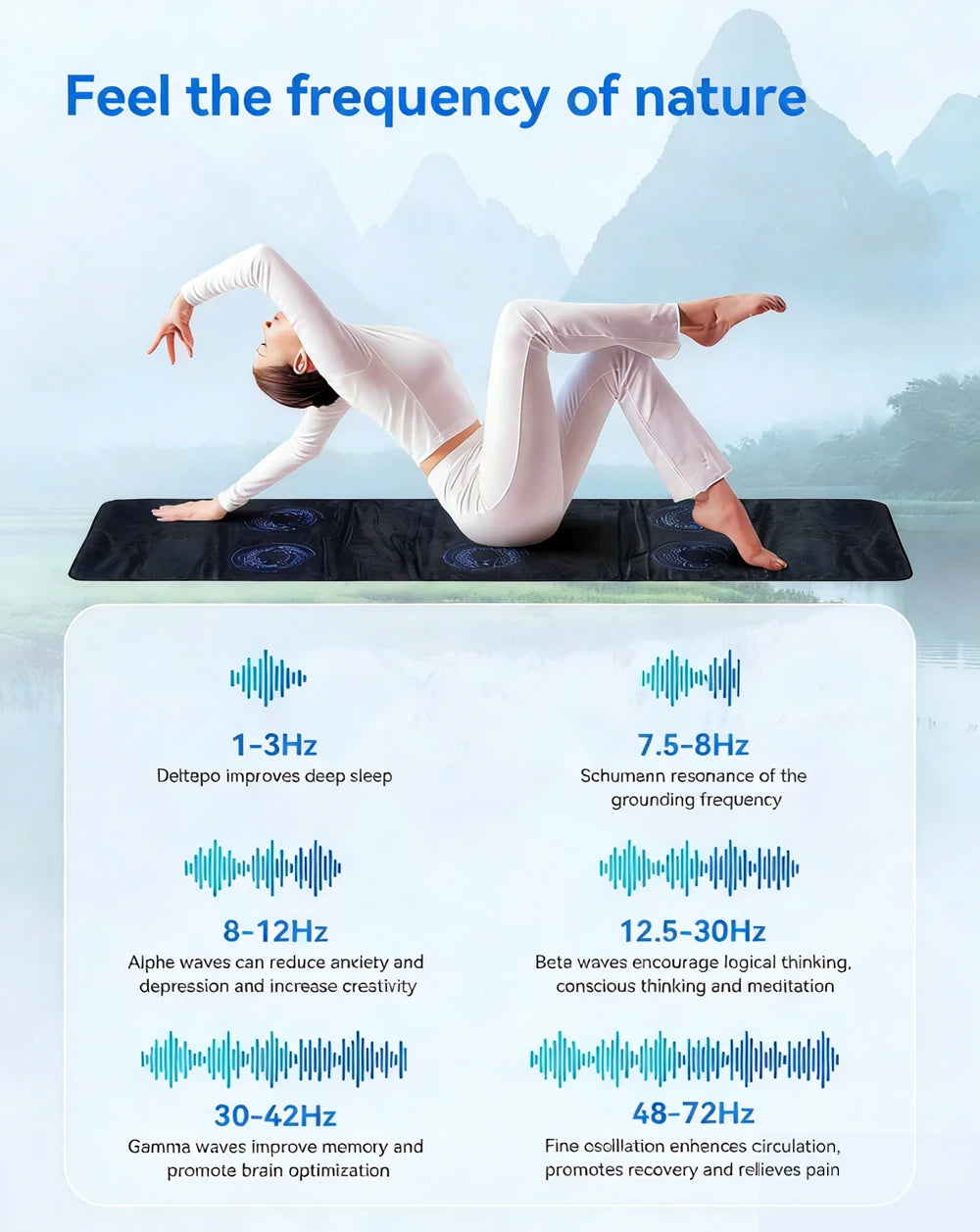 PEMF Magnetic Therapy Mat | Full Body Pain Relief & Sleep Improvement | Adjustable Frequency