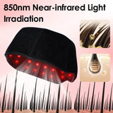 Red Light Therapy Hair Growth Cap, 660nm 850nm Infrared LED Hat with 10Hz 40Hz Pulse Modes for Hair Loss Treatment