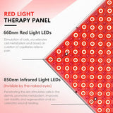 225 LEDs Red Light Therapy Panel, 660nm 850nm Infrared Light Lamp for Face & Body Pain Relief, Skin Rejuvenation (45W)