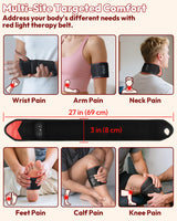 Cordless Red Light Therapy Wrist Wrap, 36 LEDs 660nm 850nm Infrared Heated Massager for Arm Knee Pain Relief (3000mAh)