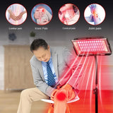 96 LEDs Red Light Therapy Lamp with Adjustable Tripod Stand, 660nm 850nm Infrared Floor Lamp for Body Pain & Skin Care