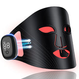 Wireless LED Red Light Therapy Face Mask - Red, Infrared, Blue & Yellow Light - 72 LEDs, Rechargeable for Anti-Aging & Balanced Skin