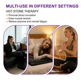 PEMF Far Infrared Heating Back Cushion 47x85cm | Amethyst Jade Tourmaline 8 Gemstones | 2 PEMF Coils | Home Back Therapy Mat