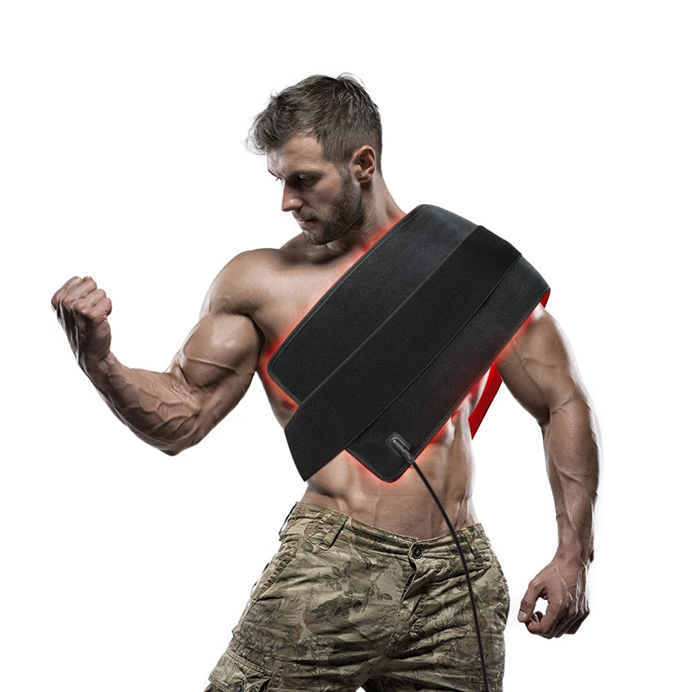 31"x11" Dual Chip Red Light Therapy Pad, 660nm 850nm Infrared LED Mat for Waist Back Shoulder Muscle Pain Relief